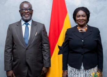 Vice President Professor Jane Naana Opoku-Agyemang and Chief Justice, His Lordship Justice Baffoe Bonnie