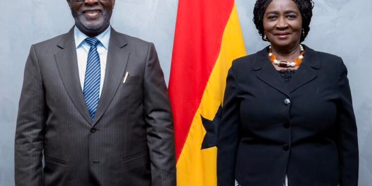 Vice President Professor Jane Naana Opoku-Agyemang and Chief Justice, His Lordship Justice Baffoe Bonnie