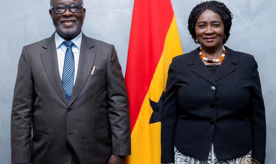 Vice President Professor Jane Naana Opoku-Agyemang and Chief Justice, His Lordship Justice Baffoe Bonnie