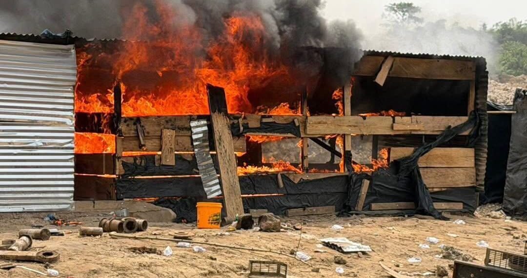 Galamsey raided site