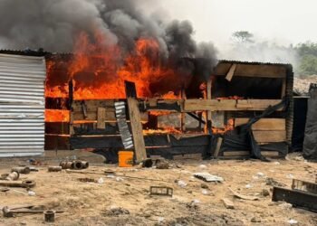 Galamsey raided site