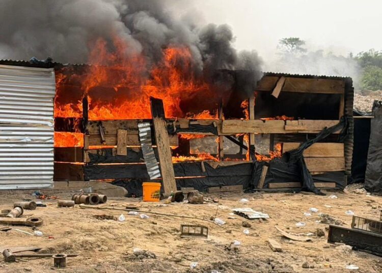 Galamsey raided site