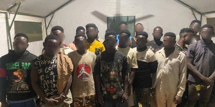 Apprehended Galamseyers