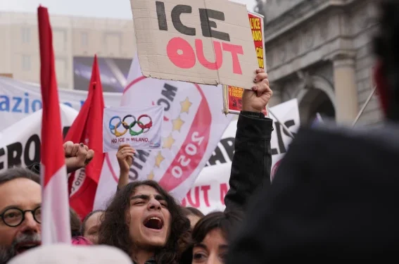 Hundreds Protests ICE Deployment At Winter Olympics 1 download 14