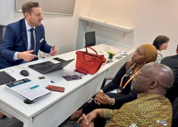 GEPA Strengthens Ghana’s Strategic Footprint in Dubai 4 Francis Kojo Kwarteng Arthur, Esq., CEO of GEPA, with Organizers of the Gulfood Exhibition