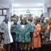 Hon. Elizabeth Ofosu-Adjare, Minister for Trade, Agribusiness and Industry, with Hon. Abla Dzifa Gomashie, Minister for Tourism, Culture and Creative Arts, and Smock Producers and Dealers