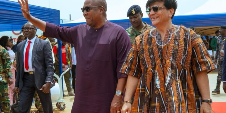 President Mahama Commissions B5 Plus Expansion To Drive Industrialization 1 President John Dramani Mahama, Mr. Mukesh V. Thakwani, CEO of B5 Plus Group
