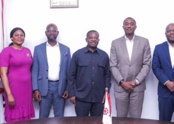 Mr. Seth Twum-Akwaboah, CEO of AGI, with Mr. Hilton John Mitchell, Honorary Consul of the Republic of Trinidad and Tobago, and Representatives