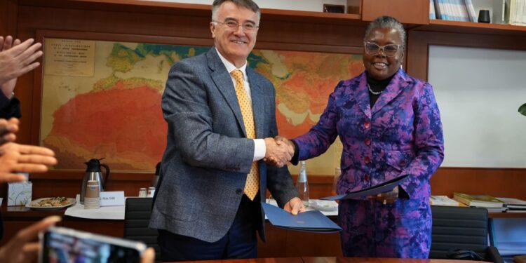Ghana and Italy Sign Strategic Blue Economy Pact 1 Hon. Emelia Arthur, Minister for Fisheries and Aquaculture Development, with CIHEAM Bari Representative
