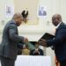 Ghana's Foreign Affairs Minister and Zambian Counterpart exchanging agreement after signing
