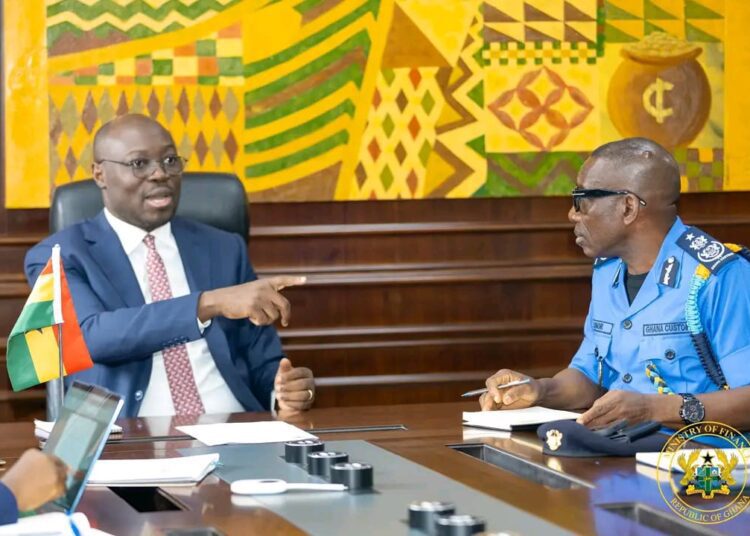 Ato Forson Tightens Border Controls to Protect Revenue 1 Ghana's Minister for Finance and acting Minister for Defence, Dr. Cassiel Ato Forson with the Acting Commissioner of Customs, Aaron Akanor