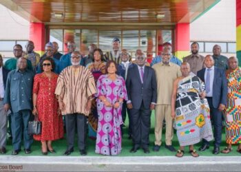 Dr. Randy Abbey and COCOBOD Top Management, with Members of the Council of State