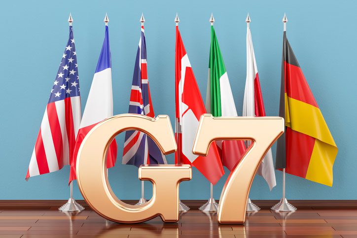 Ramaphosa Shrugs Off Reports of Withdrawn G7 Invitation 2 Flags of the Group of Seven