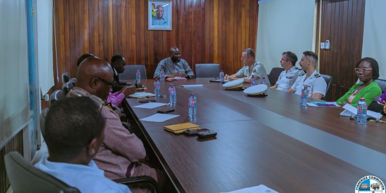 French Navy and Fisheries Commission Strengthen Maritime Security 1 Prof. Benjamin Betey Campion, Executive Director of the Fisheries Commission, with French Naval Officers