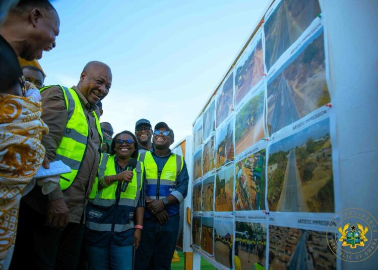 Mahama Inspects 80-km Jinijini–Sampa Road in Bono Resetting Ghana Tour 1 President Mahama Inspect Jinijini–Sampa Road
