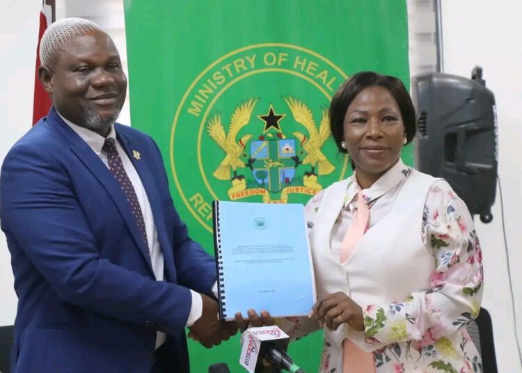 Deputy Minister of Health Dr Grace Ayensu-Danquah with the Investigative Committee Alhaji Dr. Inua Yusuf