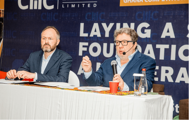 Corporate Strategy: Navigating Ghana’s New Competition Architecture 3 Professor David Bailey left and Professor Peter Alexiadis facilitating the seminar