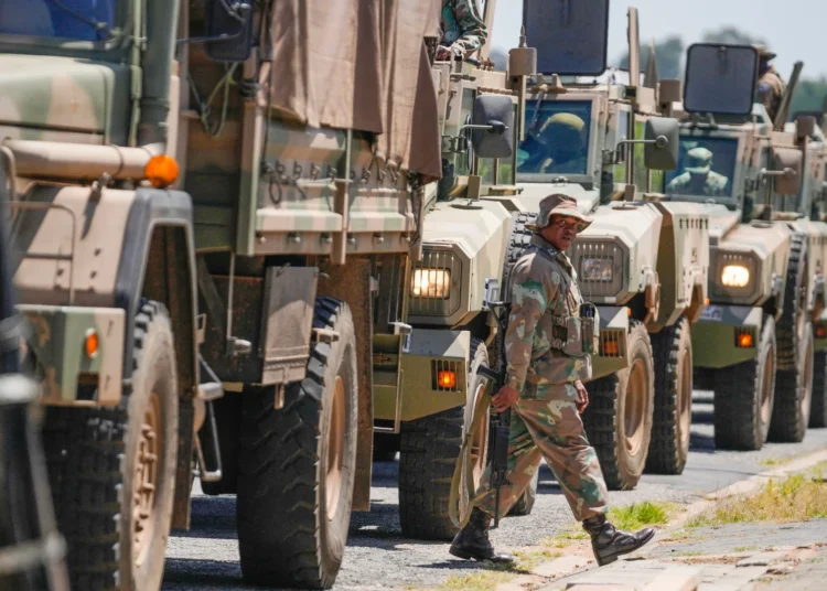 South Africa's Troop Deployment Sparks Concerns 1 South African National Defense Forces deploy in the Riverlea township of Johannesburg