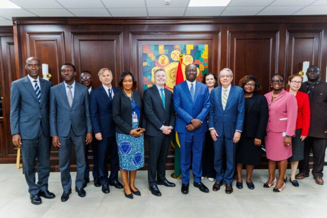 World Bank Backs Ghana’s Recovery Drive After Landmark Visit 2 The Managing Director and Chief Knowledge Officer of the World Bank Pascal Donohoe the Minister of Finance Hon. Cassiel Ato Naah Forson and other officials in a group photo 2 636x424 1
