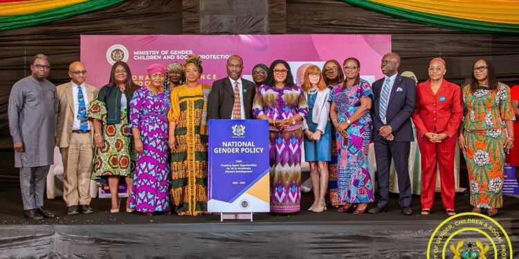 Ghana Unveils Revised National Gender Policy to Deepen Equality Drive 1 Minister for Gender, Children and Social Protection, Dr. Agnes Naa Momo Lartey leading the unveiling of Ghana's Revised National Gender Policy (2025–2034)