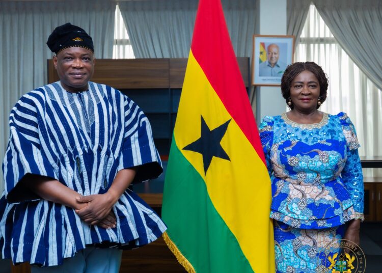Vice President Commends Roads Ministry's Big Push Infrastructure Drive 1 Vice President Professor Jane Naana Opoku Agyemang with Roads Minister Hon Governs Kwame Agbodza
