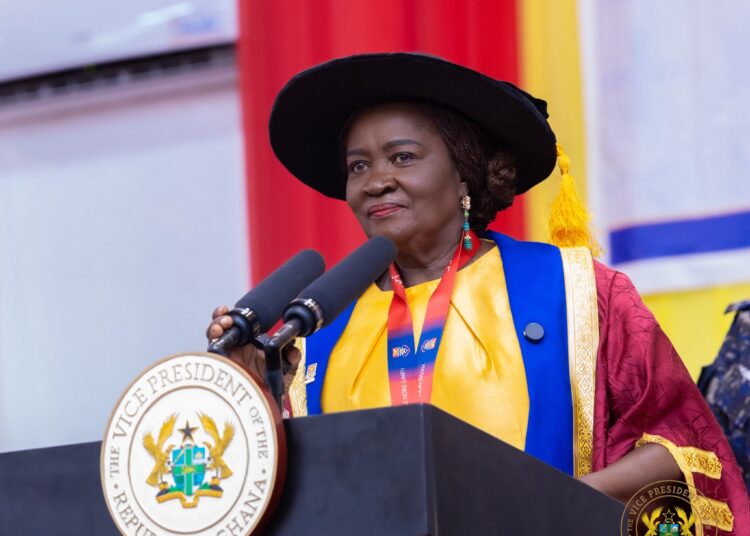 Vice President: Knowledge Must Serve Society 1 Ghana’s Vice President, Professor Naana Jane Opoku-Agyemang, speaking at the University of Cape Coast's special congregation for the confernment of the Distinguished Fellow Award on her