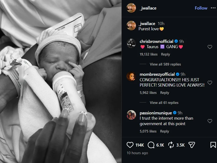 Chris Brown Welcomes Fourth Child, with Girlfriend Jada Wallace 2 45551 9439571 wadmsa updates
