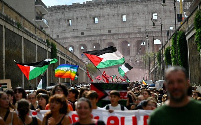 Italy Suspends Defence Agreement With Israel 3 AFP 20250922 76CF2TB v2 HighRes TopshotItalyIsraelPalestiniansStrike 640x400 1