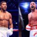 A split image of Anthony Joshua (left) and Tyson Fury (right)