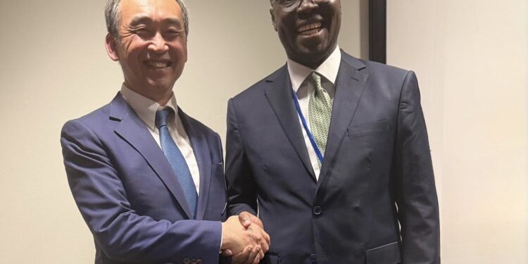 Ghana Secures Additional JICA Funding for Volivo Bridge 1 Finance Minister Cassiel Ato Forson with JICA’s Senior Vice President, Ando Naoki