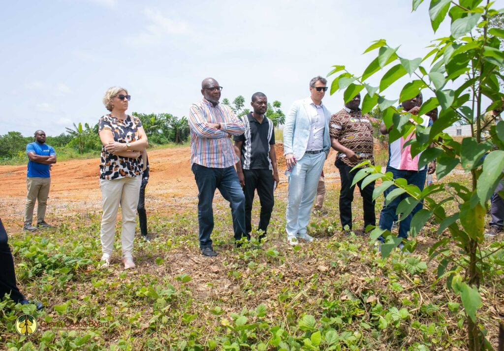 Ghana Kills the Waste with New Cocoa Industrial Blueprint 2 Dr. Ransford Abbey COCOBOD CEO and H.E. Simone Giger Swiss Ambassador at KOA Impact facility 1