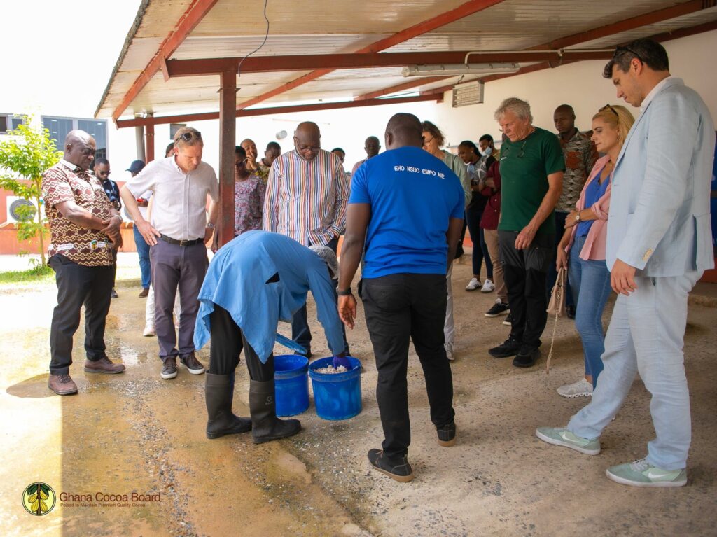 Ghana Kills the Waste with New Cocoa Industrial Blueprint 3 Dr. Ransford Abbey COCOBOD CEO and H.E. Simone Giger Swiss Ambassador at KOA Impact facility 2