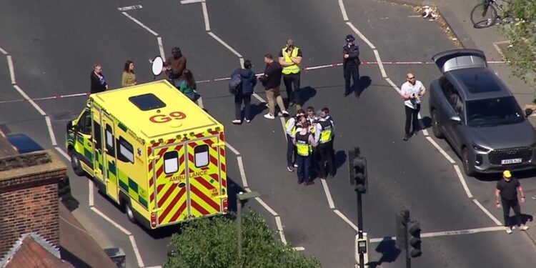 Emergency services at the scene