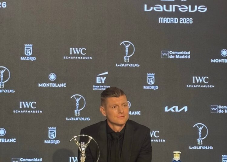Kroos Explains Early Retirement Decision, Insists Timing Was Perfect 1 Toni Kroos speaks to the media during the Laureus World Sports Awards ceremony in Madrid