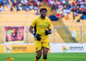 Kotoko Goalkeeper Camara Banned for Misconduct Towards Referee 6 Mohamed Camara in action for Asante Kotoko at the Baba Yara Stadium in Kumasi