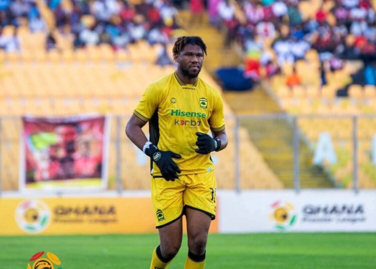 Kotoko Goalkeeper Camara Banned for Misconduct Towards Referee 1 Mohamed Camara in action for Asante Kotoko at the Baba Yara Stadium in Kumasi