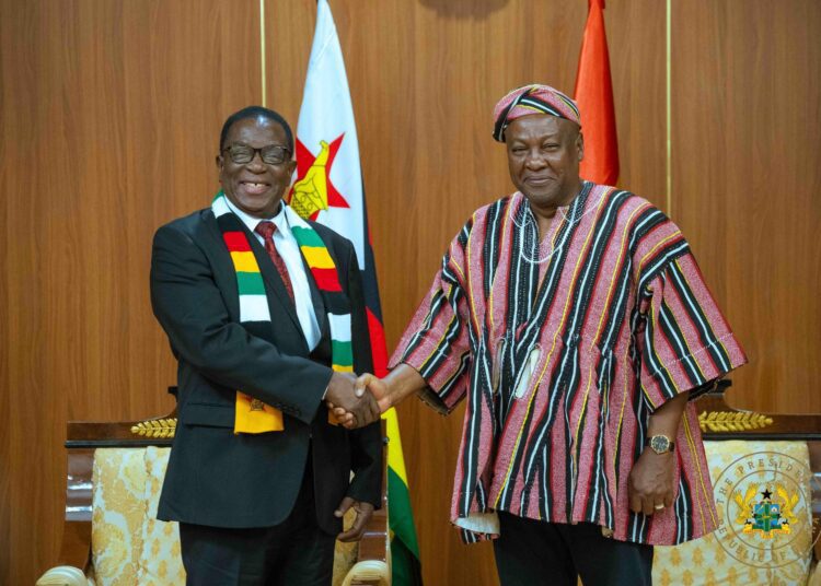 Ghana, Zimbabwe Strengthen Economic and Cultural Ties 1 Ghana's President John Dramani Mahama and Zimbabwe President Emmerson Mnangagwa