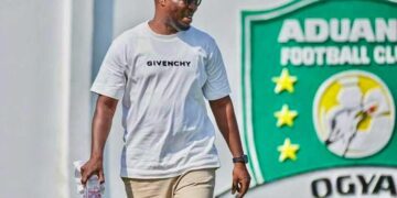 Collins Atta Poku smiling at the Nana Agyeman Badu I Park in Dormaa