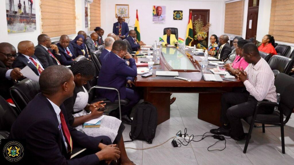 Tanzanian Military Defends Ghana’s Seas, Secures Three Million Livelihoods 3 Hon. Emelia Arthur Minister for Fisheries and Aquaculture Development with Major General Wilbert Augustin Ibuge of the NDC and Representatives 1