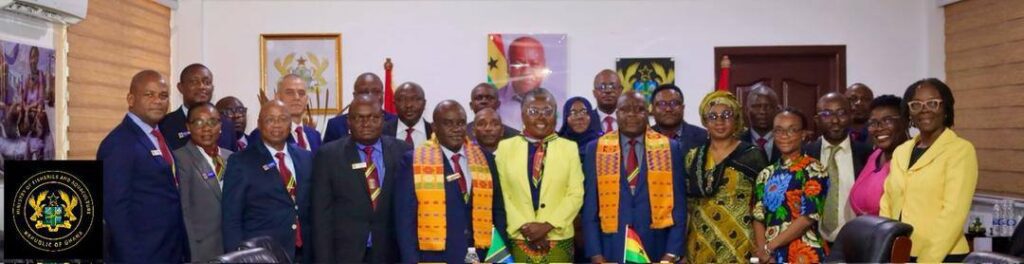 Tanzanian Military Defends Ghana’s Seas, Secures Three Million Livelihoods 4 Hon. Emelia Arthur Minister for Fisheries and Aquaculture Development with Major General Wilbert Augustin Ibuge of the NDC and Representatives