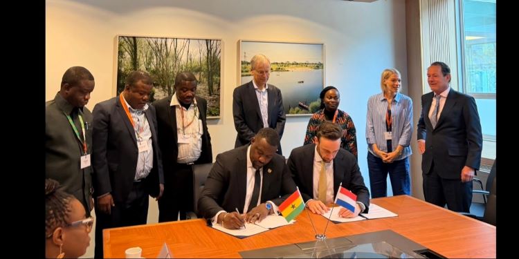 Ghana, Netherland Seal Strategic Seed Partnership in Special Addendum 1 Hon. John Dumelo, Deputy Minister for Food and Agriculture with Silvo Erkens, Minister of Food Security, Fisheries and Horticulture of the Netherlands