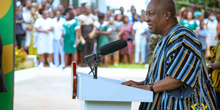 President Mahama Launches Ghana's Free Primary Healthcare Policy 1 President of Ghana, HE John Dramani Mahama, speaking at the launch of the Free Primary Healthcare Policy