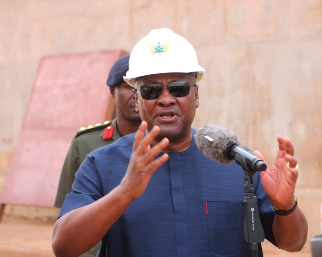 Mahama Inspect Kasoa Winneba Road 1