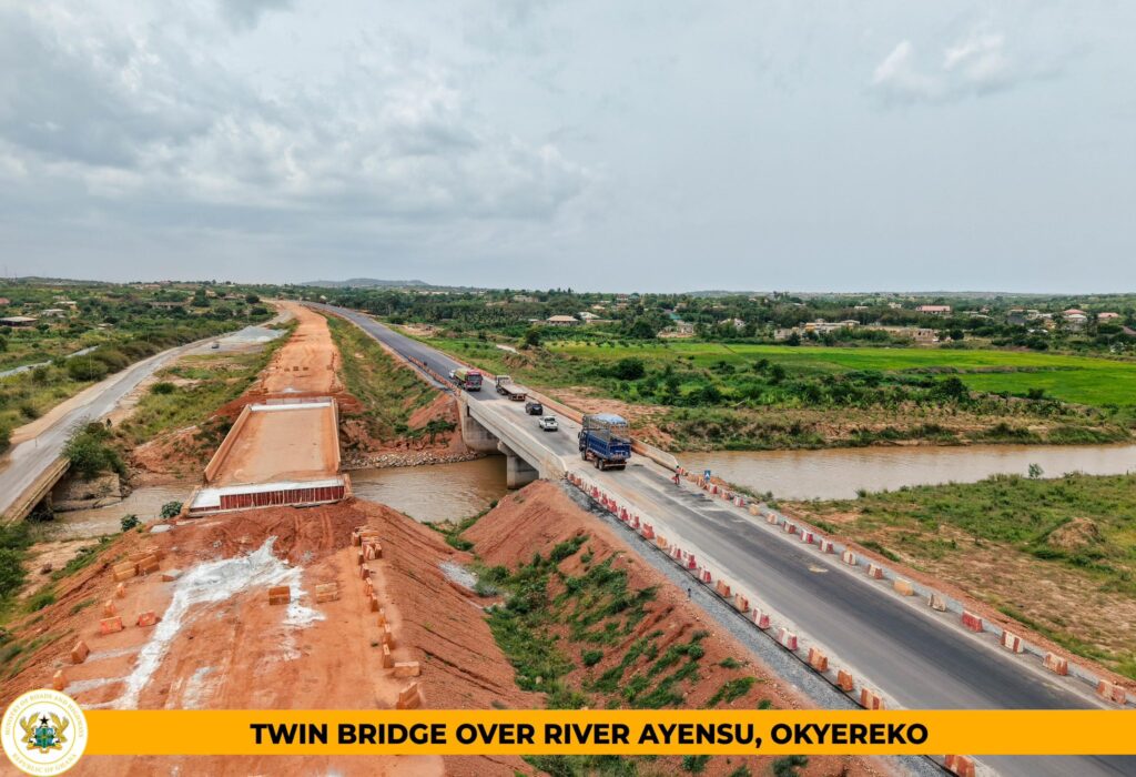 Mahama Inspect Kasoa Winneba Road 6