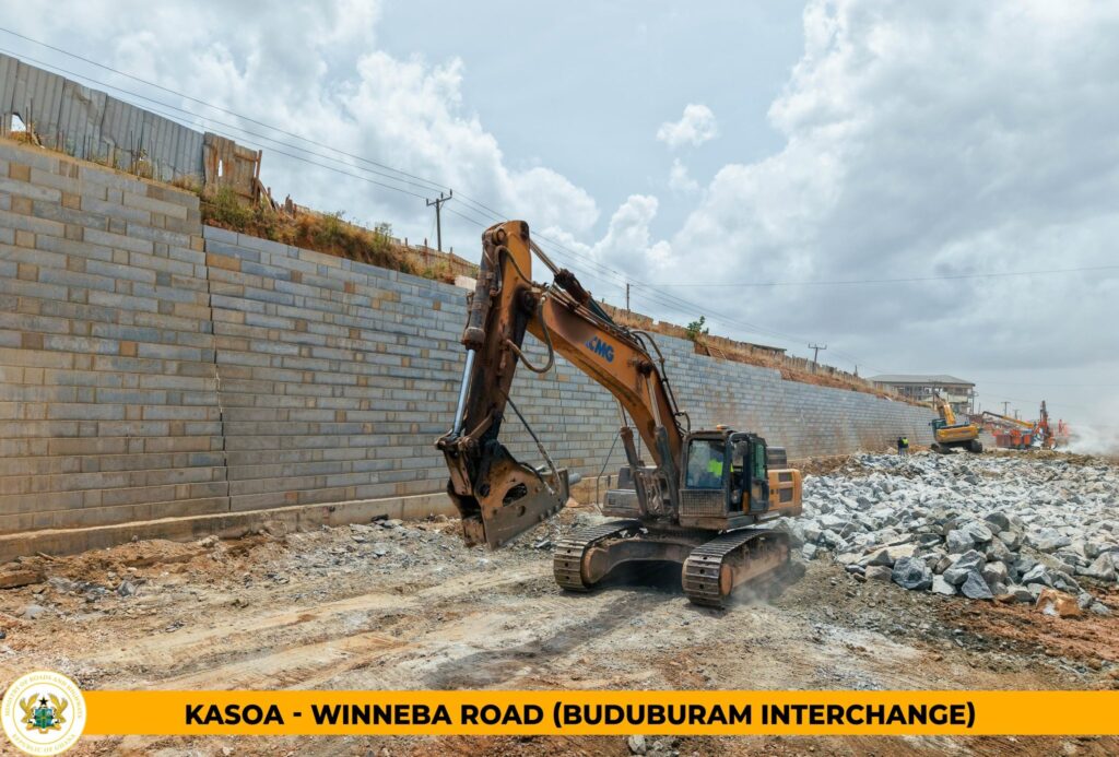 Mahama Inspect Kasoa Winneba Road 8
