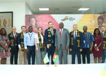 Mr. Simon Madjie, CEO of GIPC, with Mr. Denis Bashlyk, Ukraine’s Deputy Minister for Economy, Environment, and Agriculture and Co