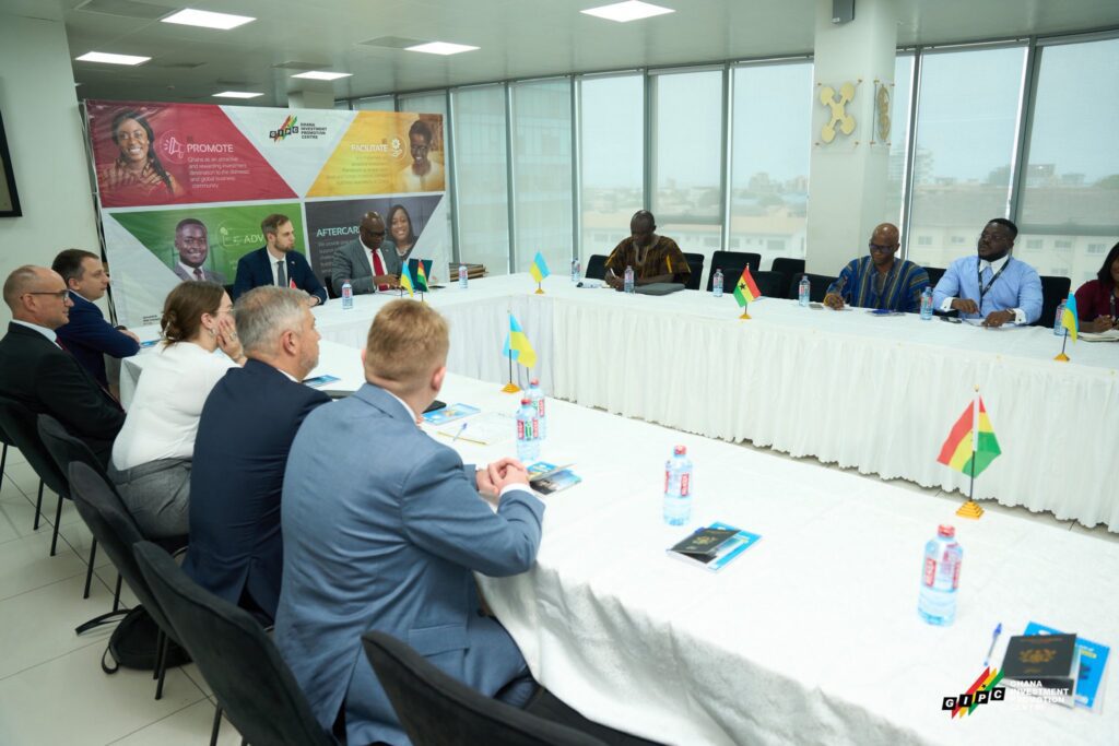 Mr. Simon Madjie CEO of GIPC with Mr. Denis Bashlyk Ukraines Deputy Minister for Economy Environment and Agriculture and Co