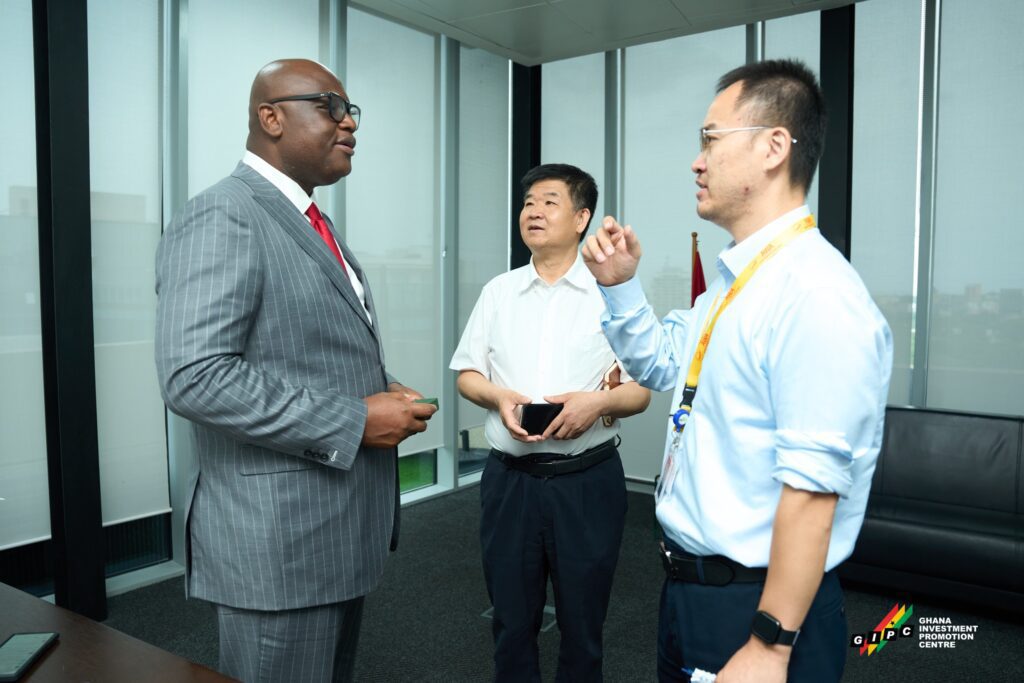 GIPC Facilitates Massive Africa World Airlines Investment 3 Mr. Simon Madjie GIPC CEO with Africa World Airlines Delegation 1