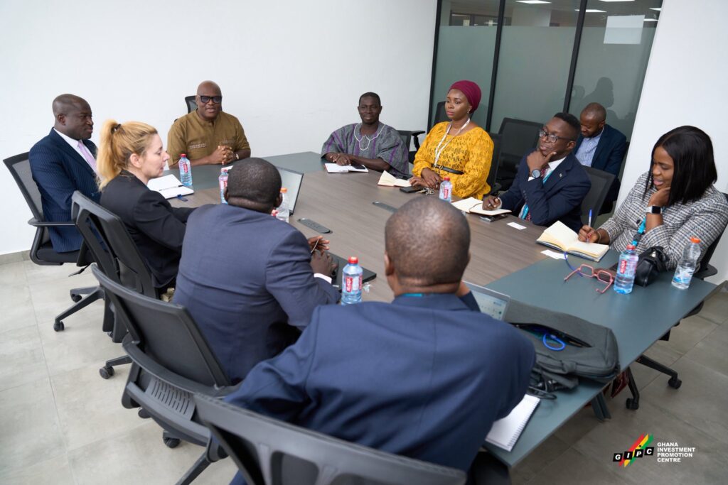 Mr. Simon Madjie GIPC CEO with Maja Gavrilovic of the International Monetary Fund and Senior Officials from the Bank of Ghana