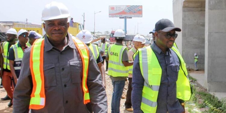 Roads Minister Hon Gpoverns Kwame Agbodza together with his Deputy Hon Alhassan Suhuyini Inspect Greater Accra Big Push Projects